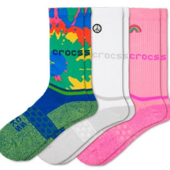 Crocs™ Socks 6 Pairs, Quarter & Crew Assorted New in Bag Never Worn, Unisex (M) - Picture 12 of 12